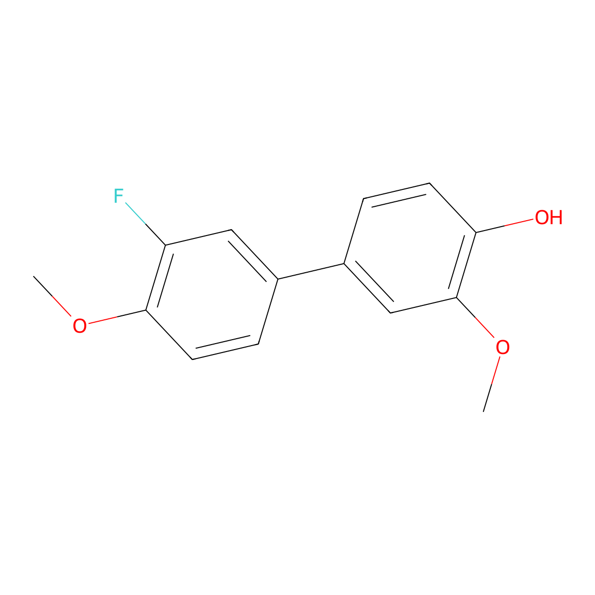 4-(3-Fluoro-4-methoxyphenyl)-2-methoxyphenol molecular structure, CAS 1261997-37-8