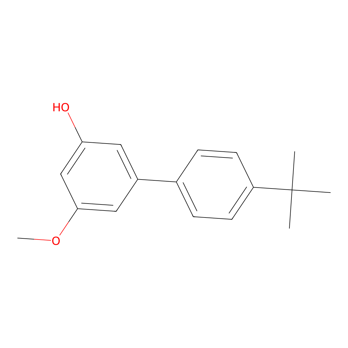 4'-tert-Butyl-5-methoxy[1,1'-biphenyl]-3-ol molecular structure, CAS 1261997-39-0