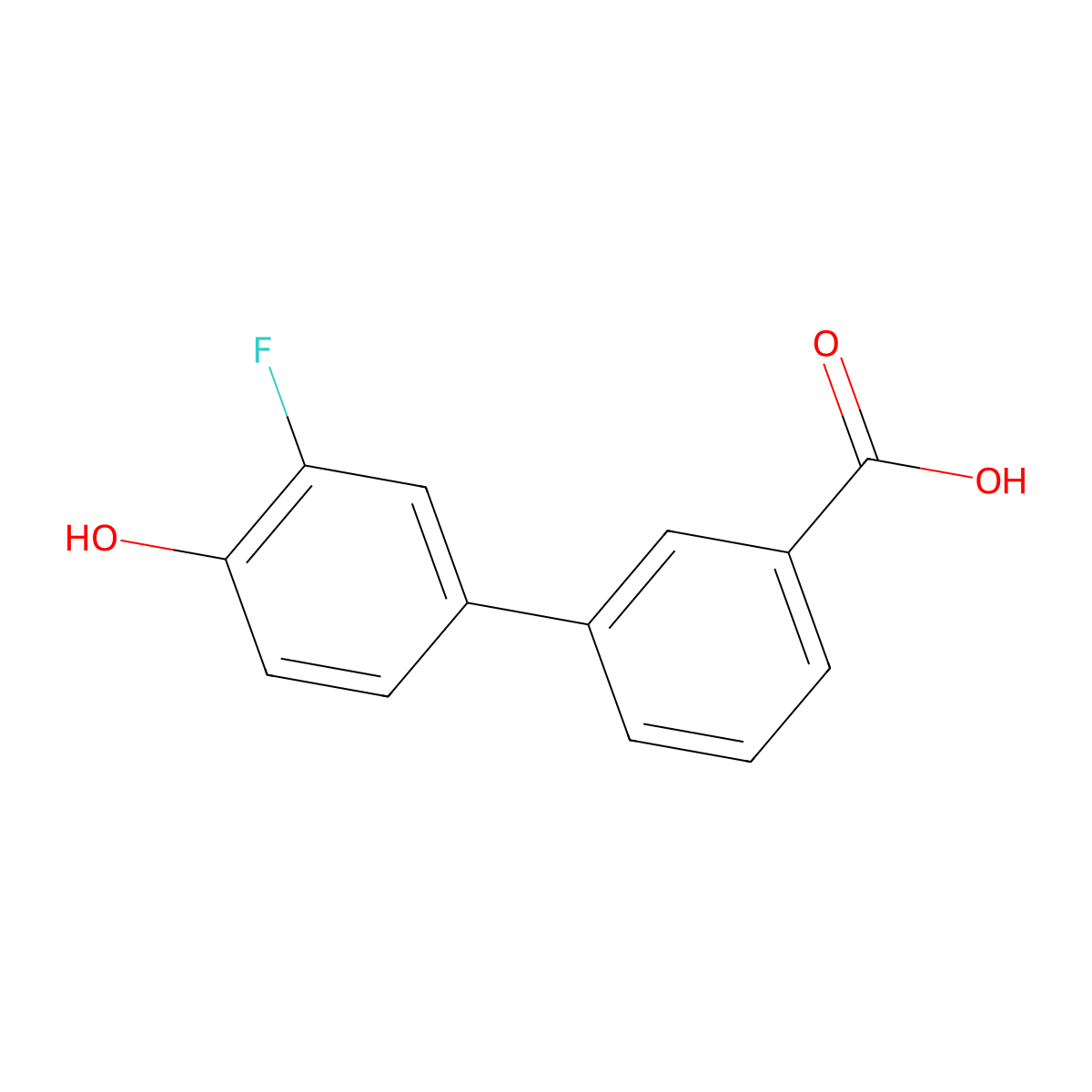 3-(3-Fluoro-4-hydroxyphenyl)benzoic acid molecular structure, CAS 1261997-46-9