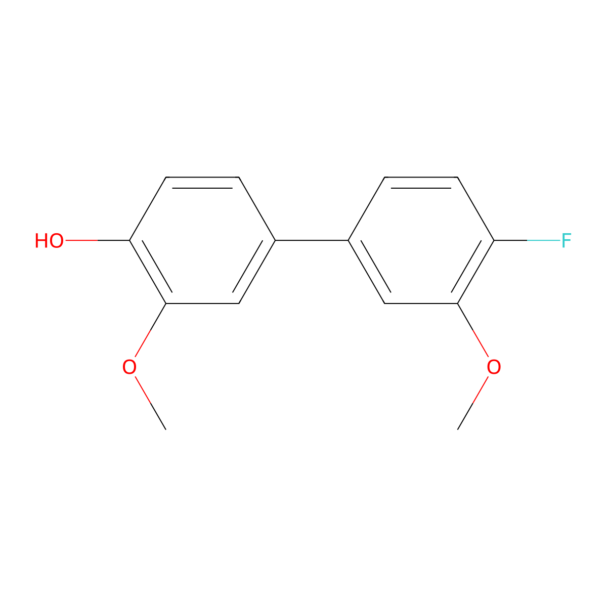 4-(4-Fluoro-3-methoxyphenyl)-2-methoxyphenol molecular structure, CAS 1261997-47-0