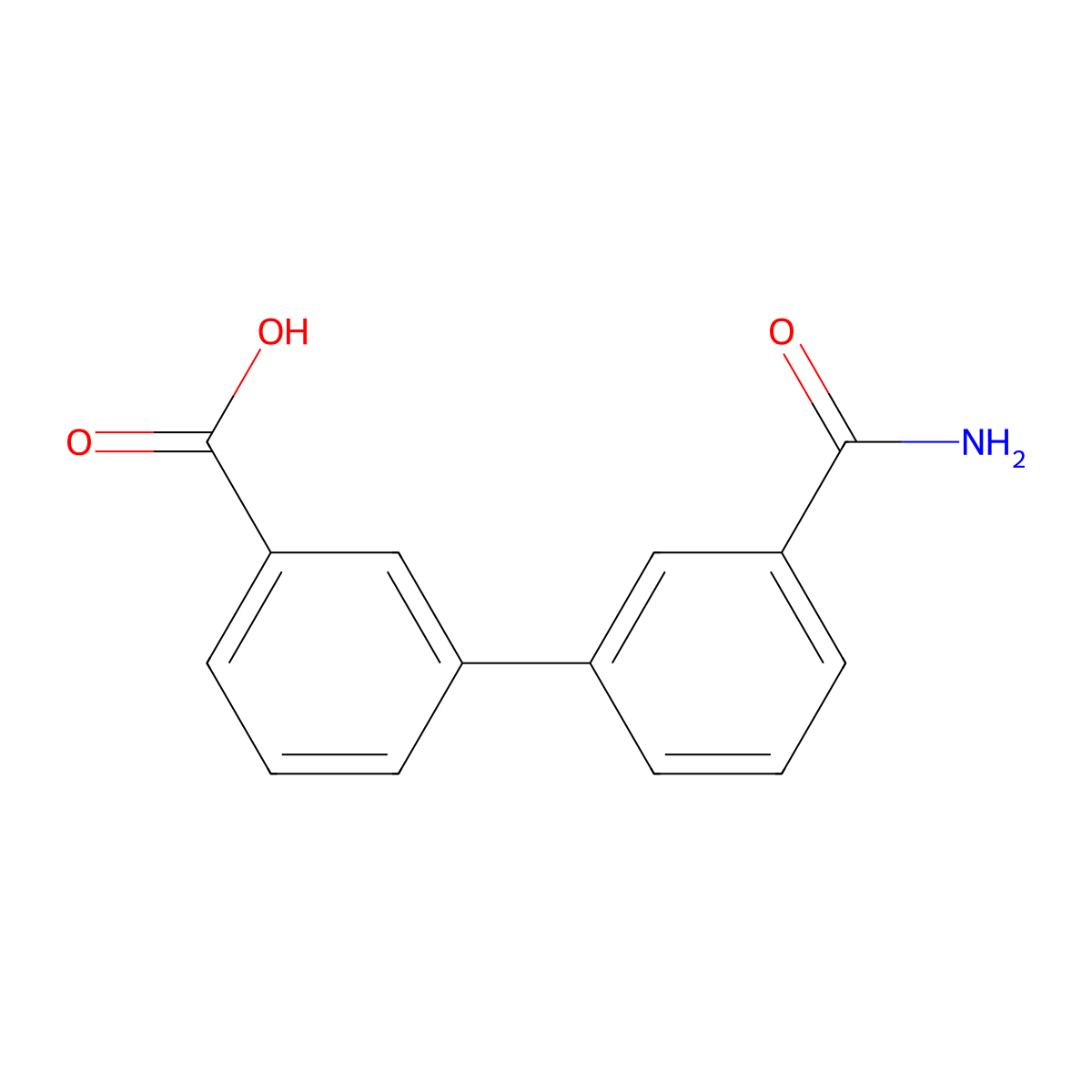 3-(3-Aminocarbonylphenyl)benzoic acid molecular structure, CAS 1261997-49-2