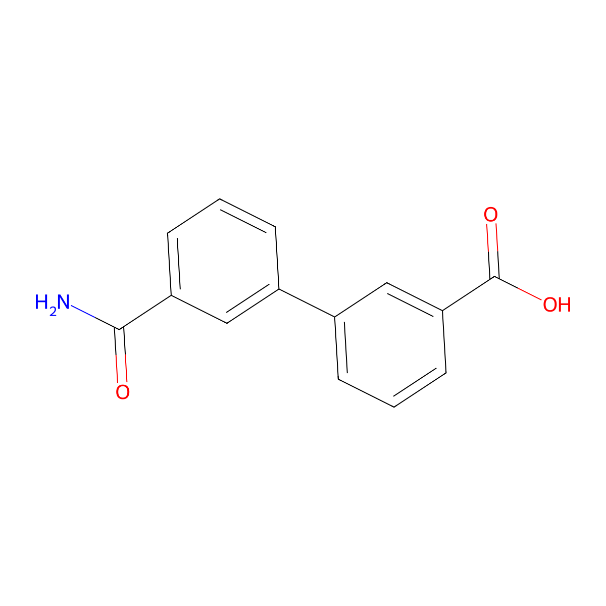3-(3-Aminocarbonylphenyl)benzoic acid molecular structure, CAS 1261997-49-2