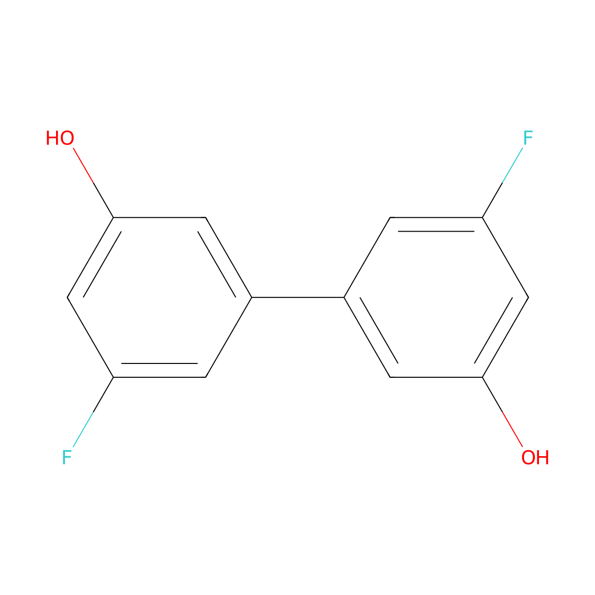 3-Fluoro-5-(3-fluoro-5-hydroxyphenyl)phenol molecular structure, CAS 1261997-61-8
