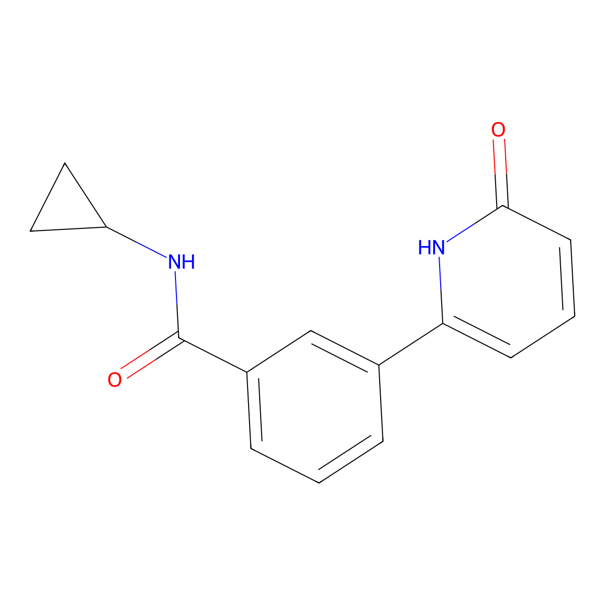 6-[3-(Cyclopropylaminocarbonyl)phenyl]-2-hydroxypyridine molecular structure, CAS 1261997-68-5