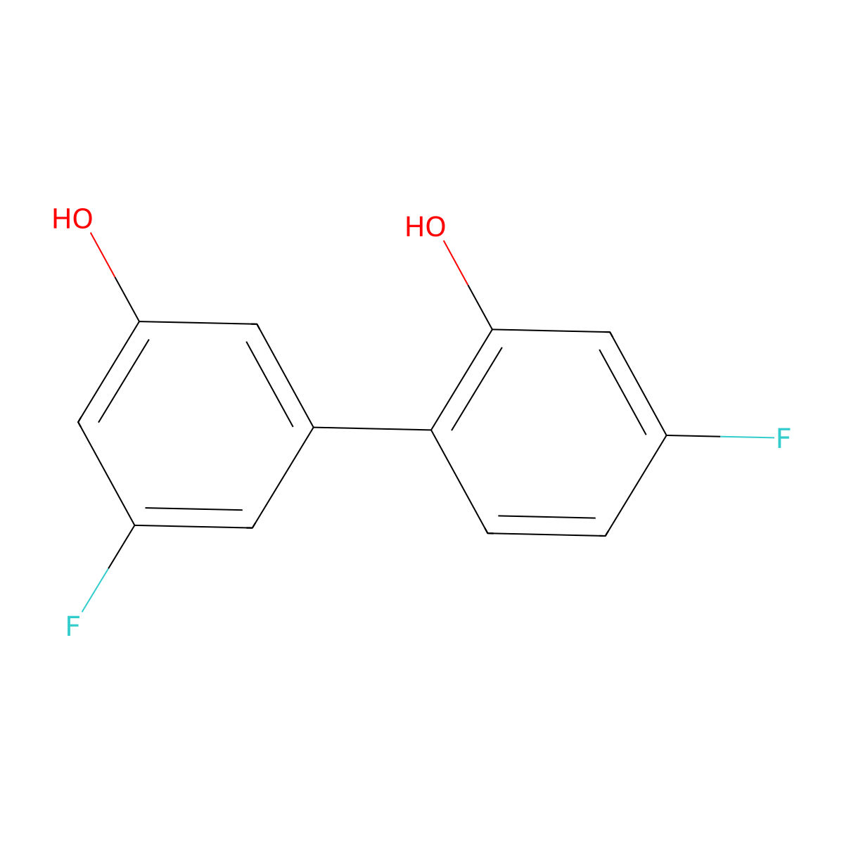 3-Fluoro-5-(4-fluoro-2-hydroxyphenyl)phenol molecular structure, CAS 1261997-76-5