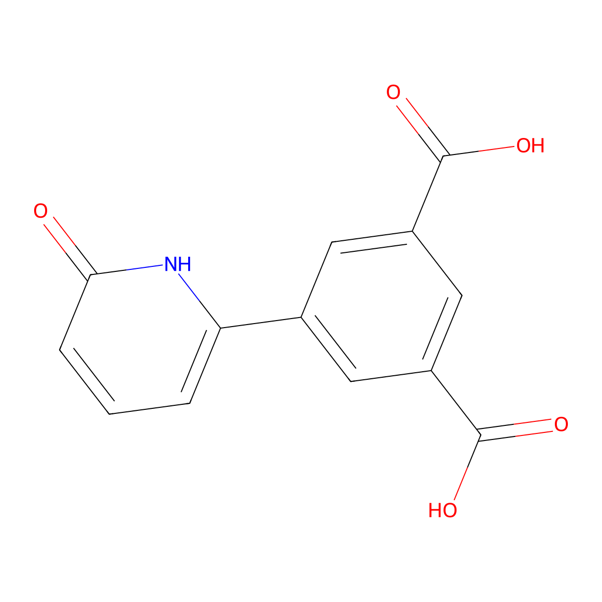 6-(3,5-Dicarboxyphenyl)-2-hydroxypyridine molecular structure, CAS 1261997-77-6
