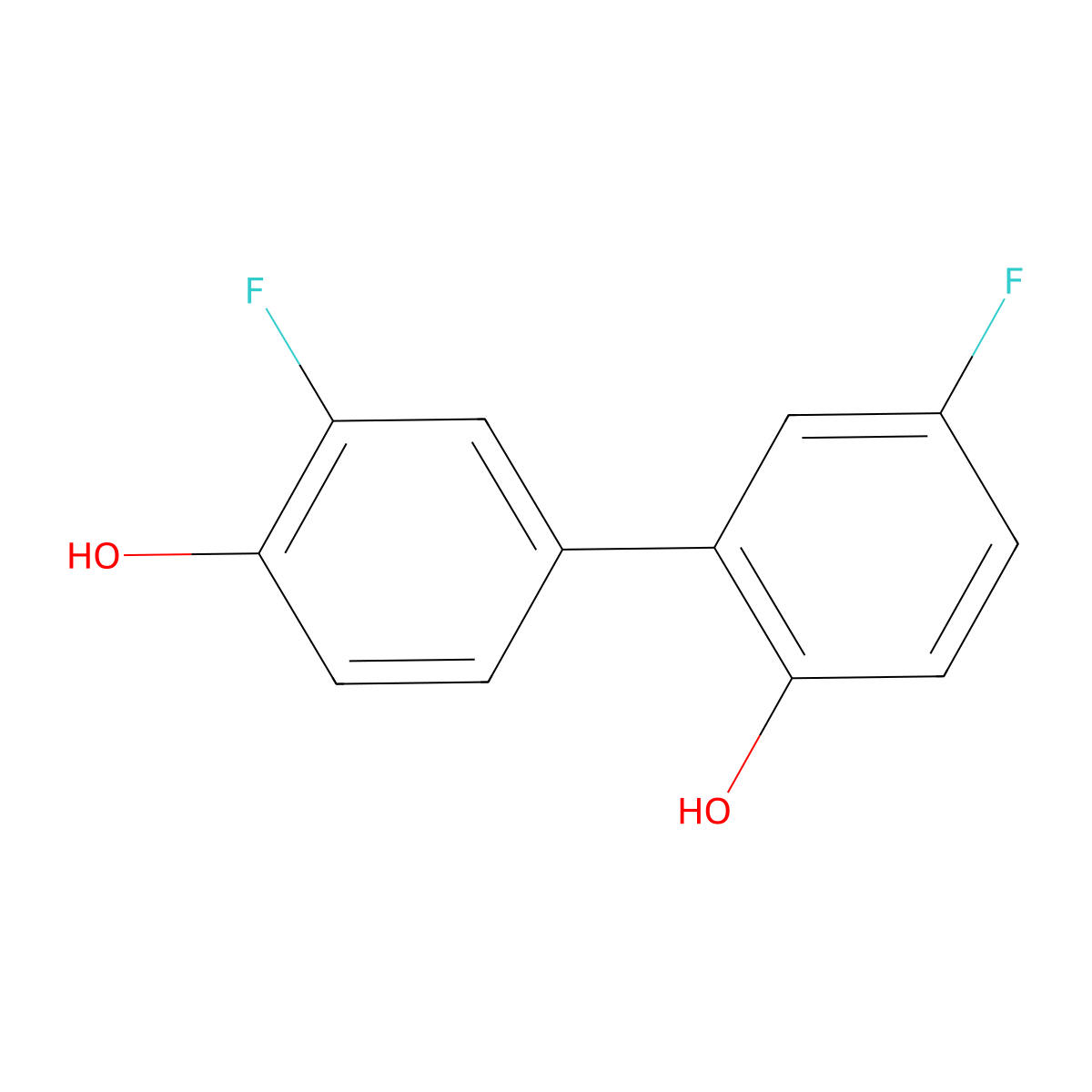 2-Fluoro-4-(5-fluoro-2-hydroxyphenyl)phenol molecular structure, CAS 1261997-87-8
