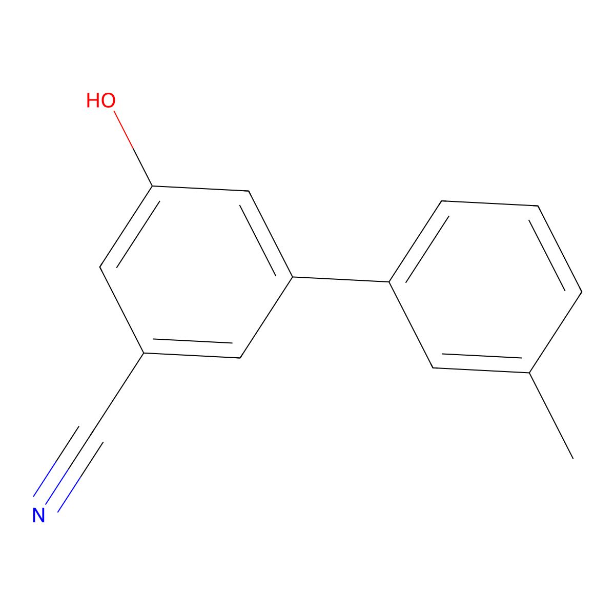 3-Cyano-5-(3-methylphenyl)phenol molecular structure, CAS 1261997-92-5