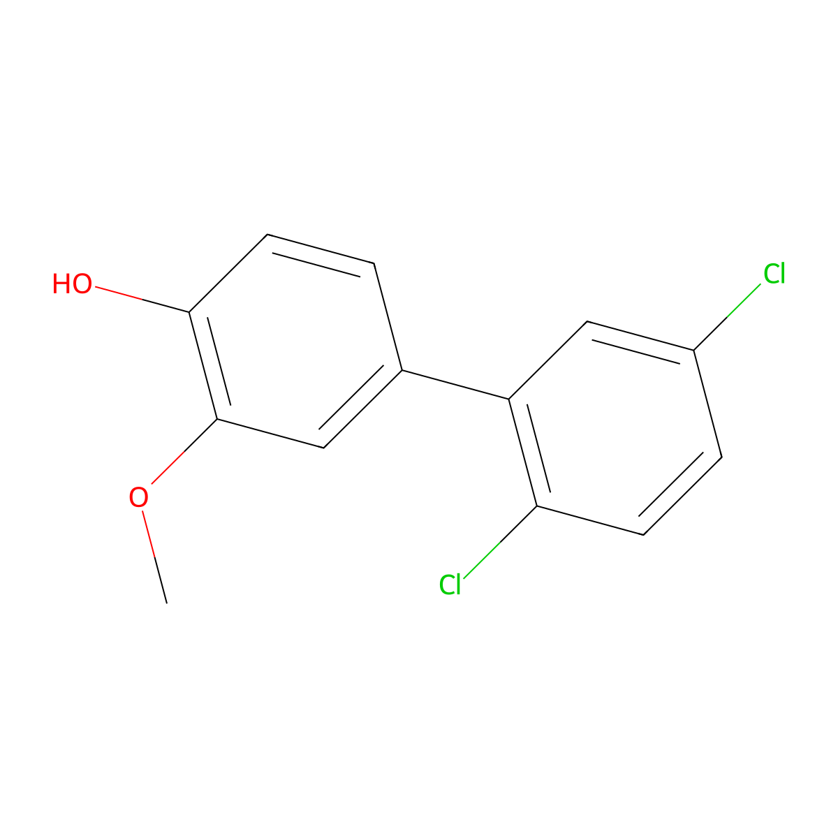 4-(2,5-Dichlorophenyl)-2-methoxyphenol molecular structure, CAS 1261997-93-6