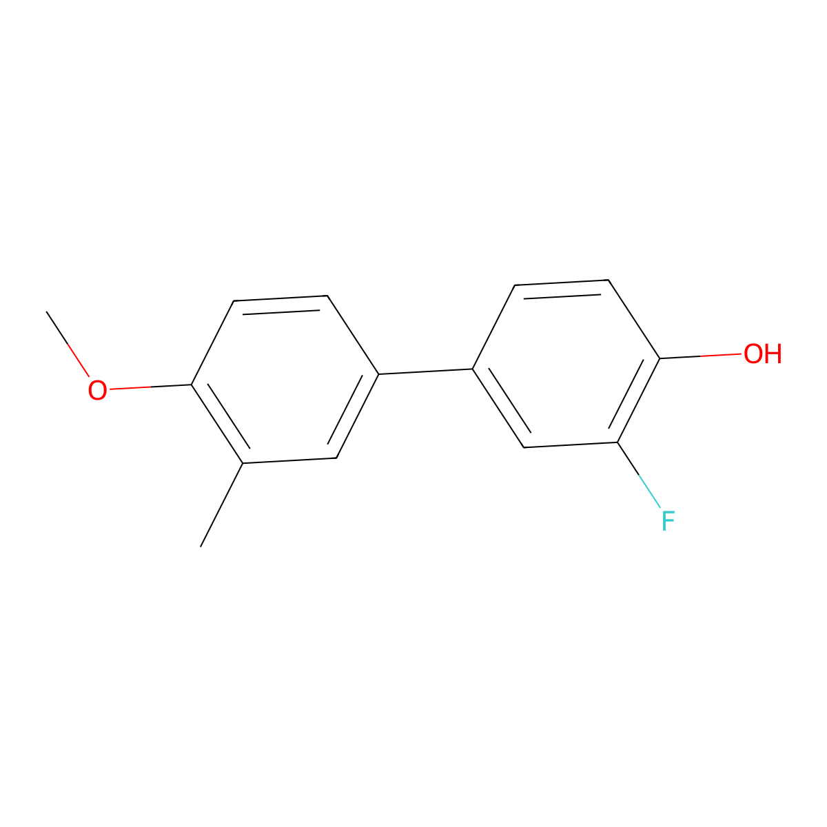 2-Fluoro-4-(4-methoxy-3-methylphenyl)phenol molecular structure, CAS 1261997-95-8