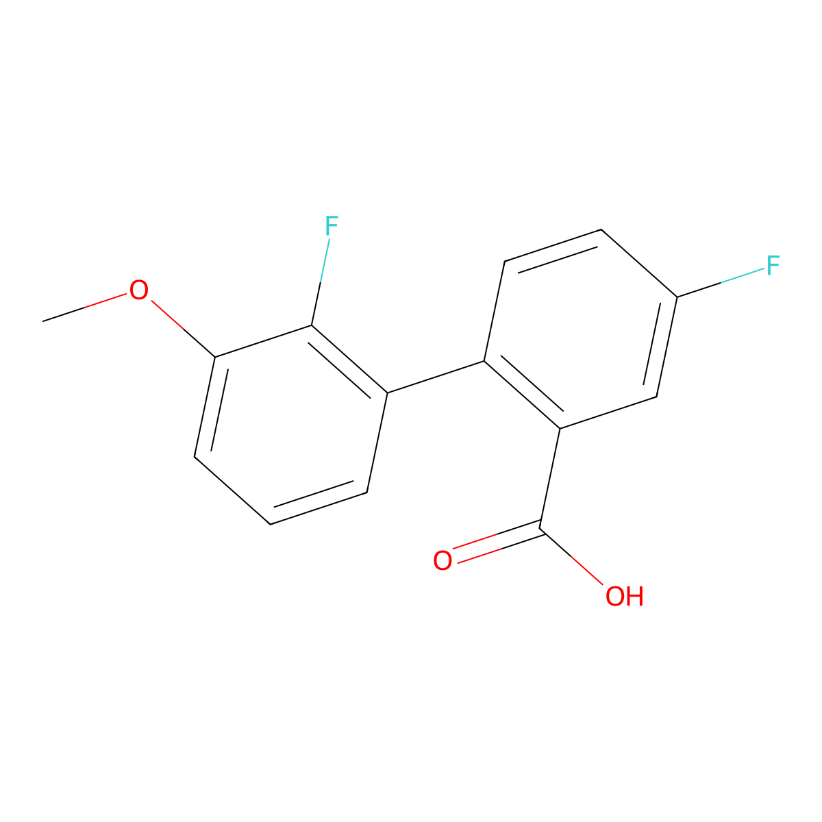 5-Fluoro-2-(2-fluoro-3-methoxyphenyl)benzoic acid molecular structure, CAS 1261997-97-0