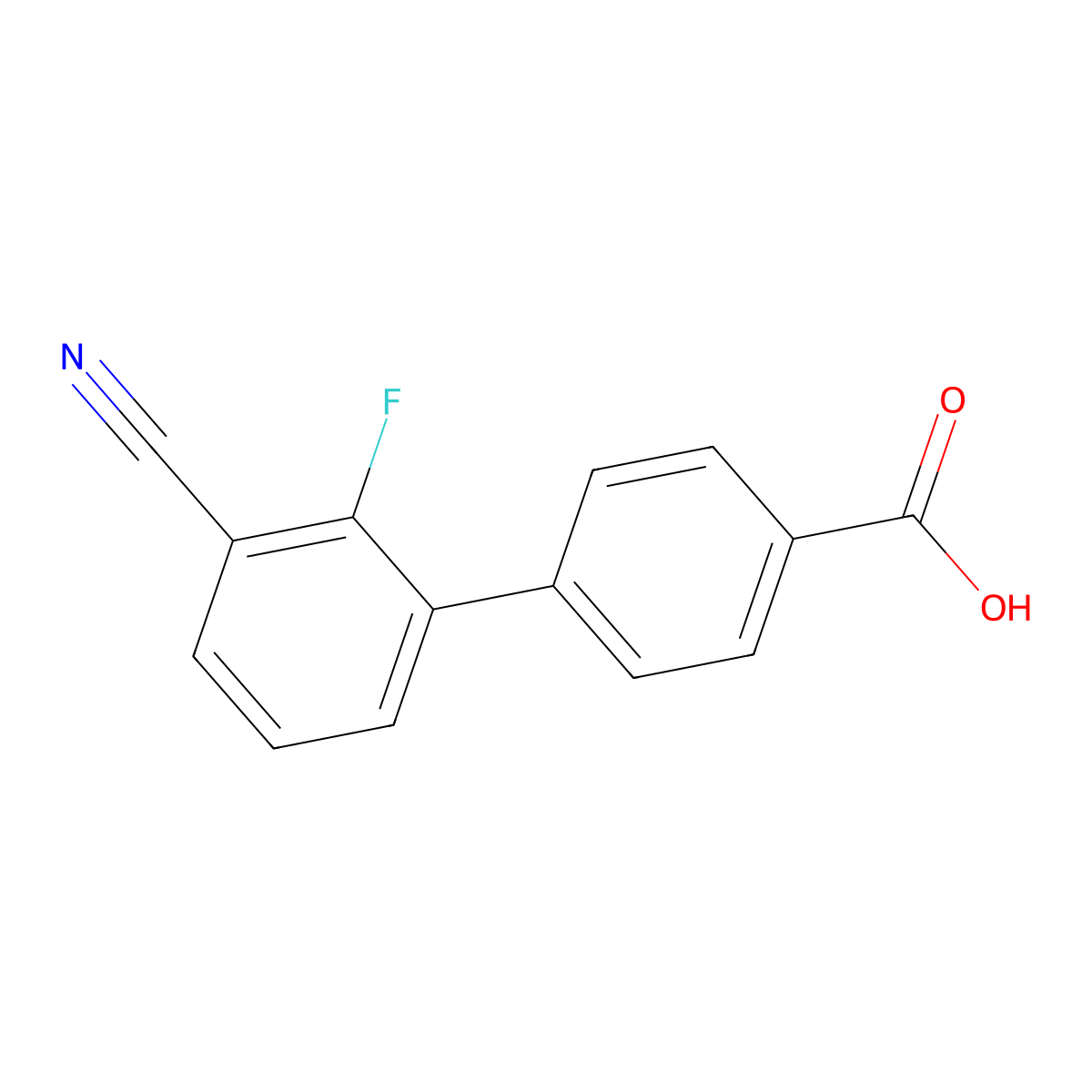 4-(3-Cyano-2-fluorophenyl)benzoic acid molecular structure, CAS 1261998-23-5