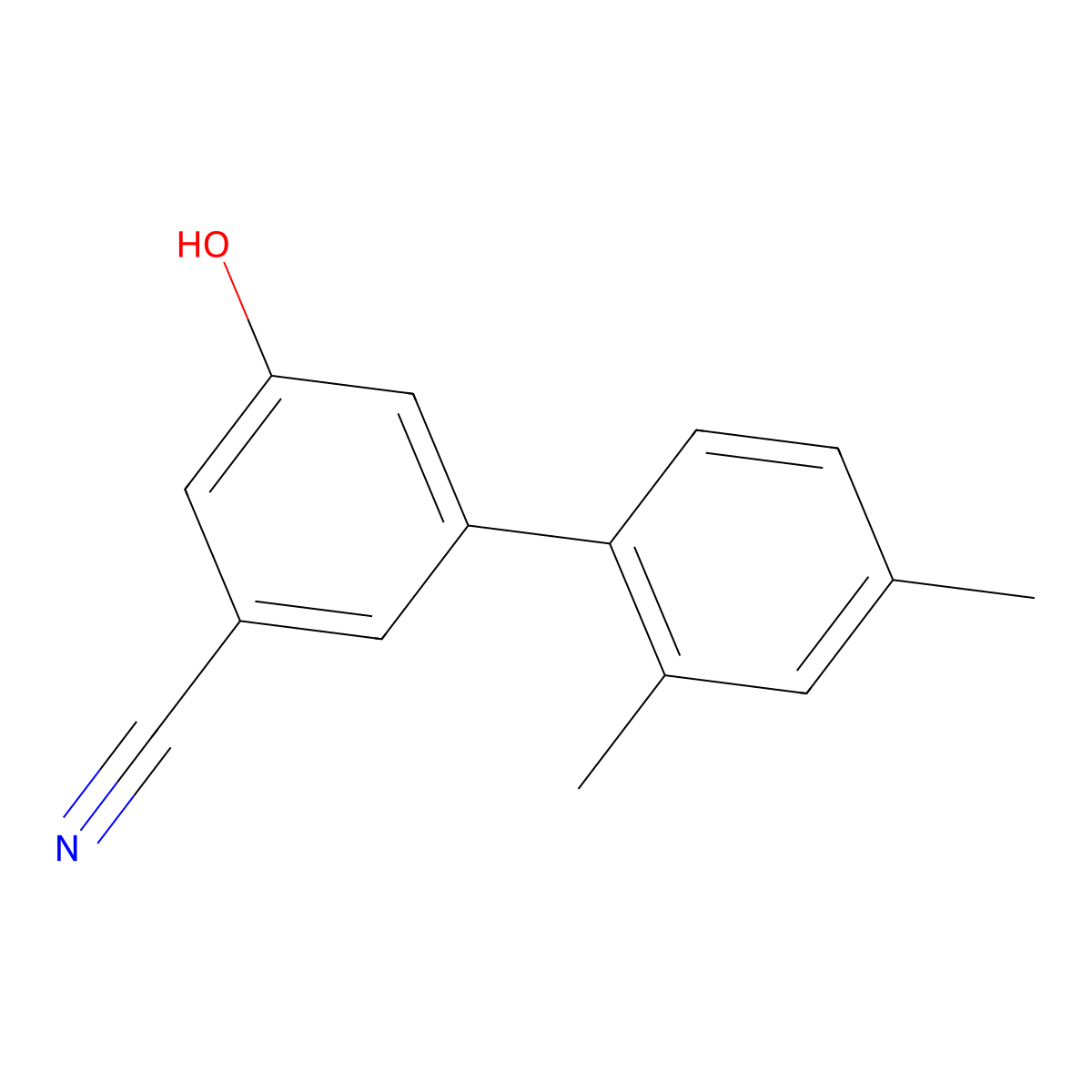 3-Cyano-5-(2,4-dimethylphenyl)phenol molecular structure, CAS 1261998-33-7