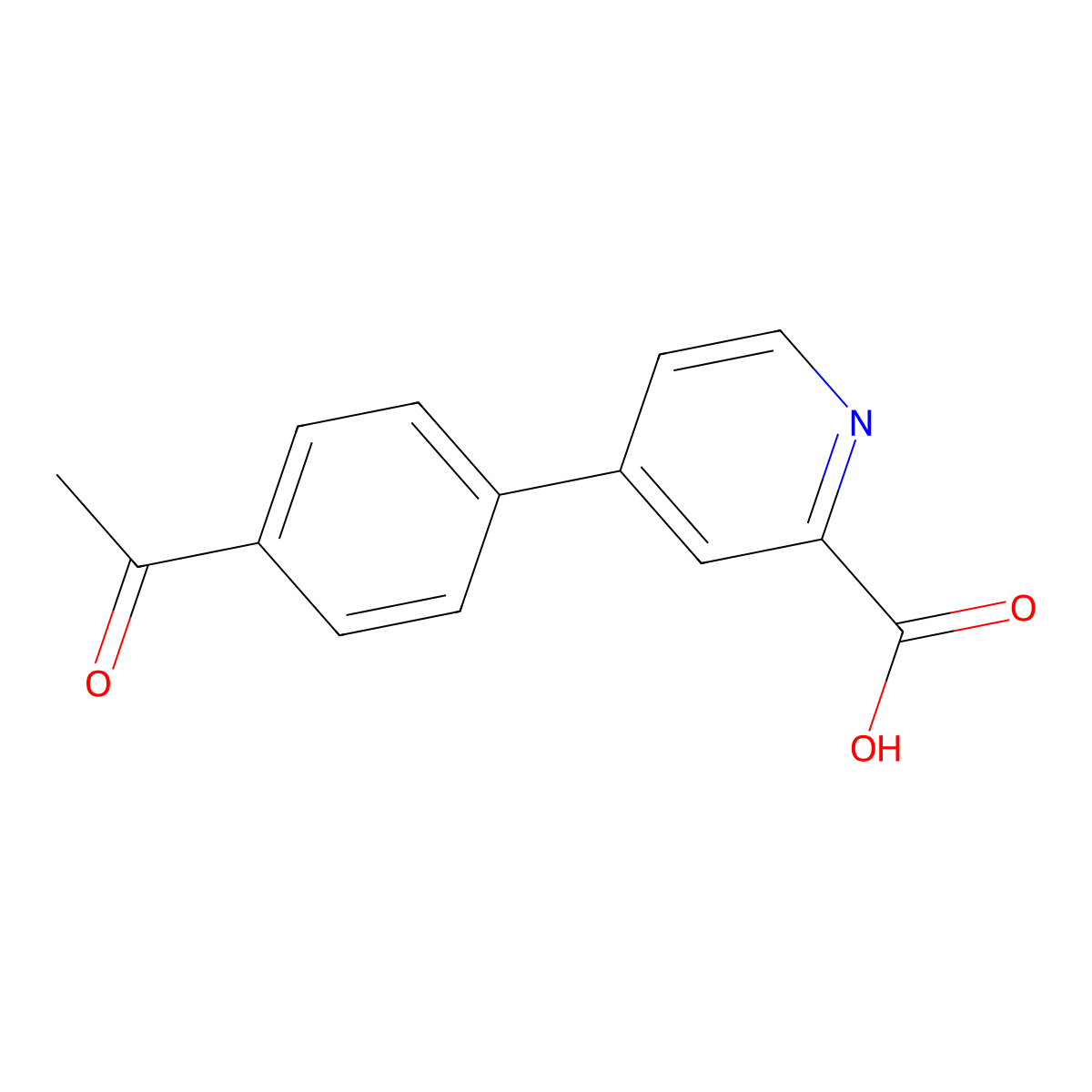4-(4-Acetylphenyl)picolinic acid molecular structure, CAS 1261998-35-9