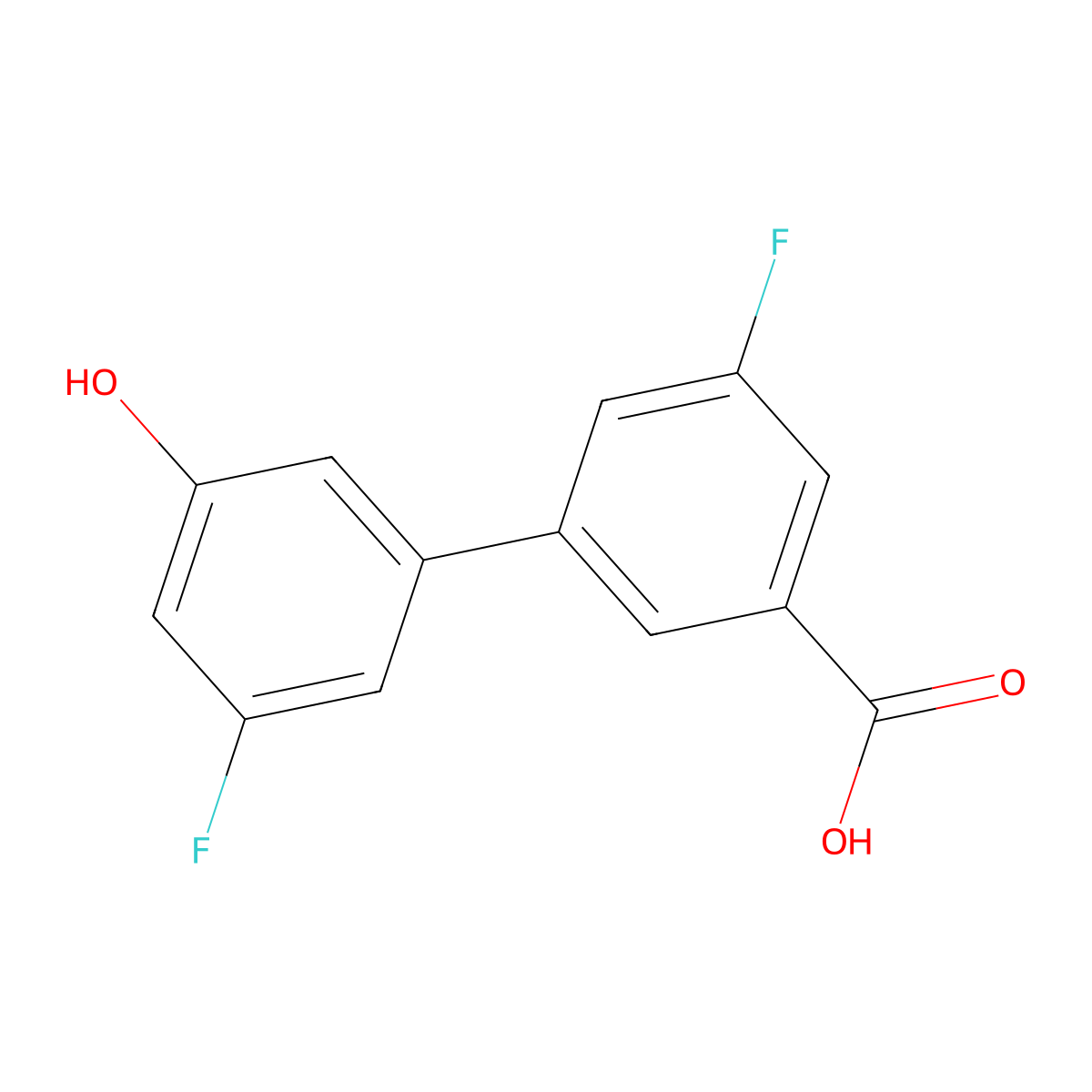 5-(3-Carboxy-5-fluorophenyl)-3-fluorophenol molecular structure, CAS 1261998-38-2