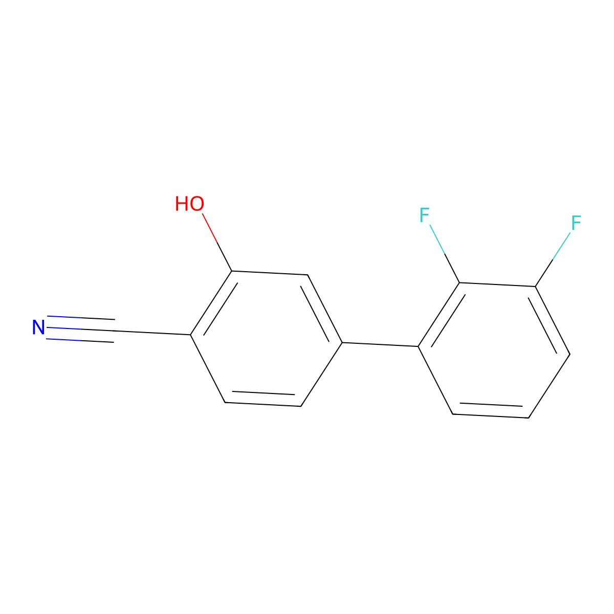 2-Cyano-5-(2,3-difluorophenyl)phenol molecular structure, CAS 1261998-64-4