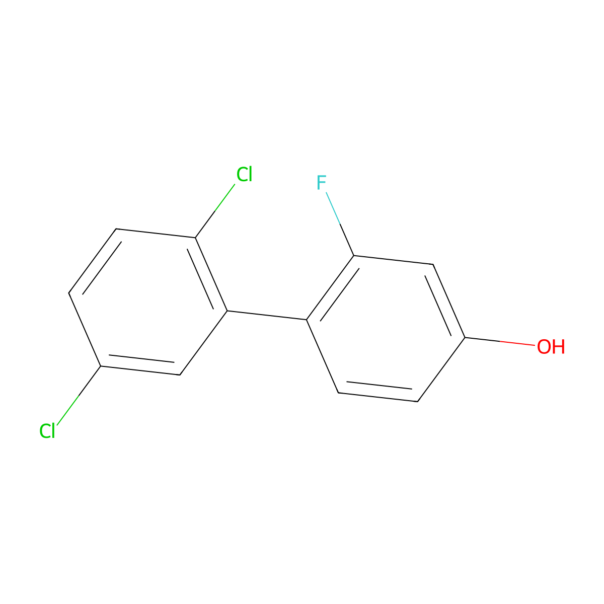 4-(2,5-Dichlorophenyl)-3-fluorophenol molecular structure, CAS 1261998-74-6