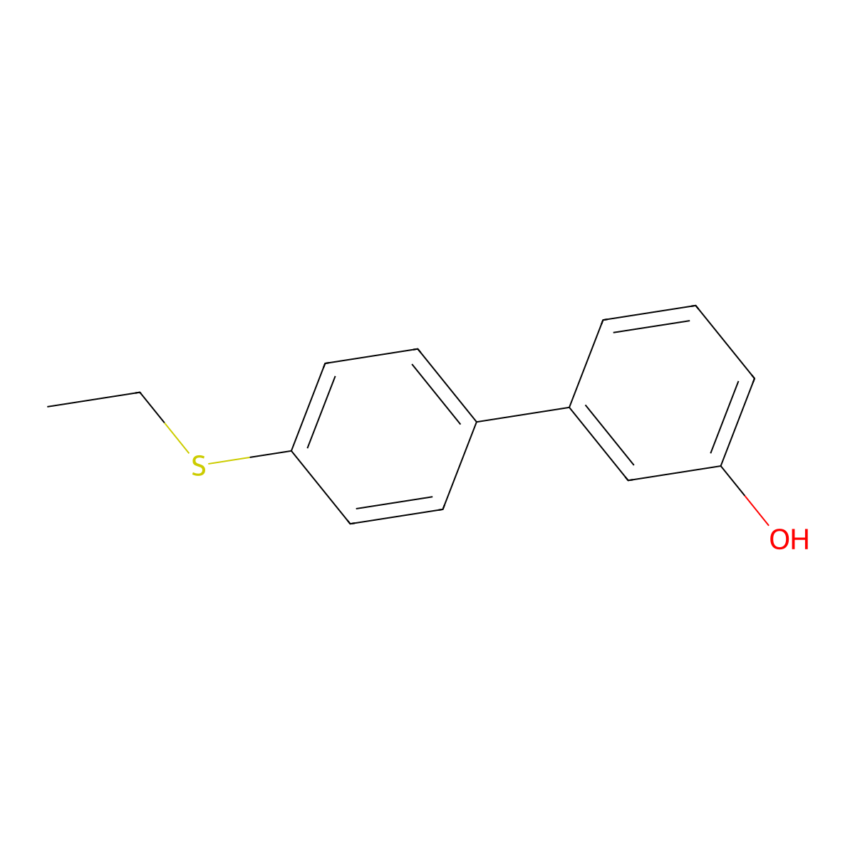 3-(4-Ethylthiophenyl)phenol molecular structure, CAS 1261998-80-4