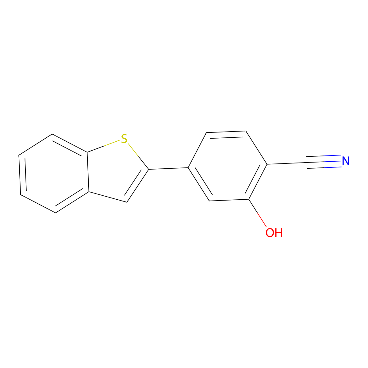 5-[Benzo(b)thiophen-2-yl]-2-cyanophenol molecular structure, CAS 1261998-82-6