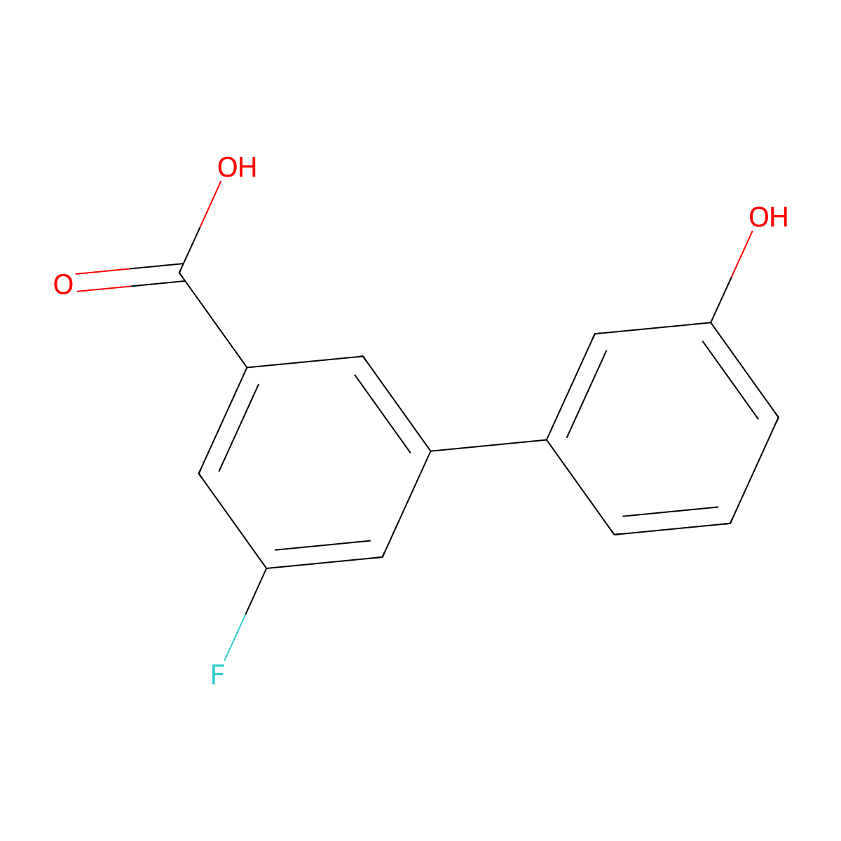 3-(3-Carboxy-5-fluorophenyl)phenol molecular structure, CAS 1261998-86-0