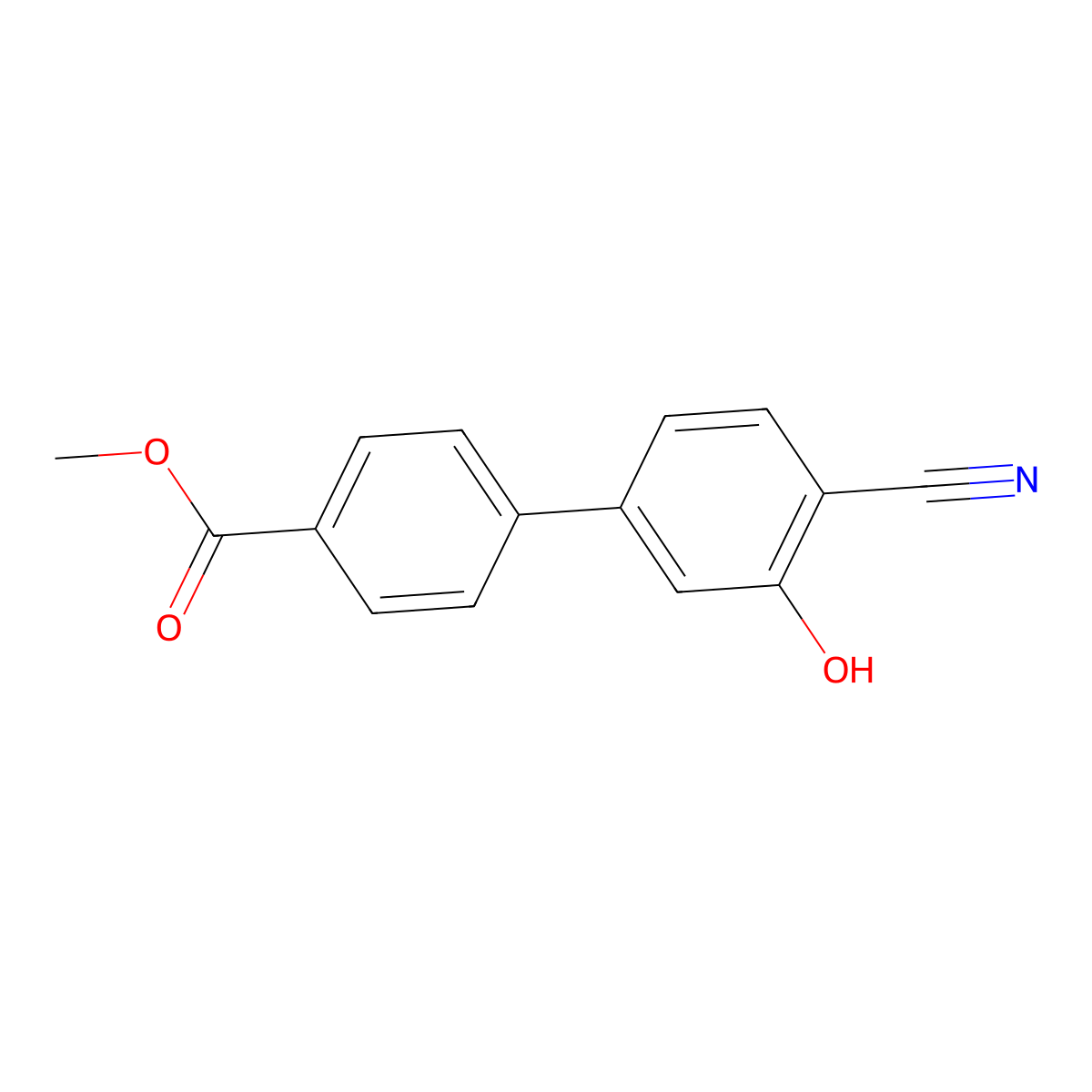 2-Cyano-5-(4-methoxycarbonylphenyl)phenol molecular structure, CAS 1261998-90-6