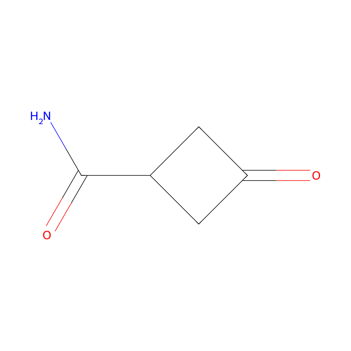 3-Oxocyclobutane-1-carboxamide molecular structure, CAS 1261999-31-8