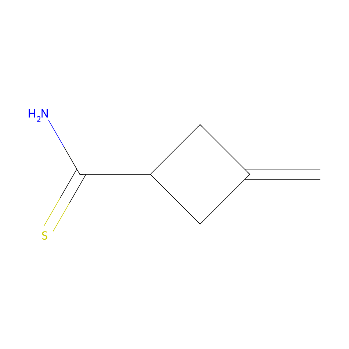 3-Methylidenecyclobutane-1-carbothioamide molecular structure, CAS 1261999-41-0