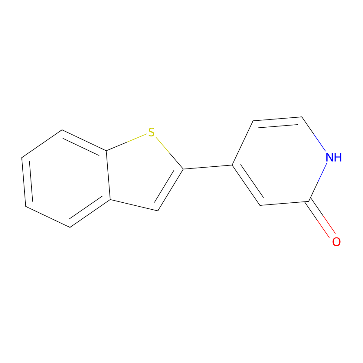 4-[Benzo(B)thiophen-2-YL]-2-hydroxypyridine molecular structure, CAS 1261999-66-9