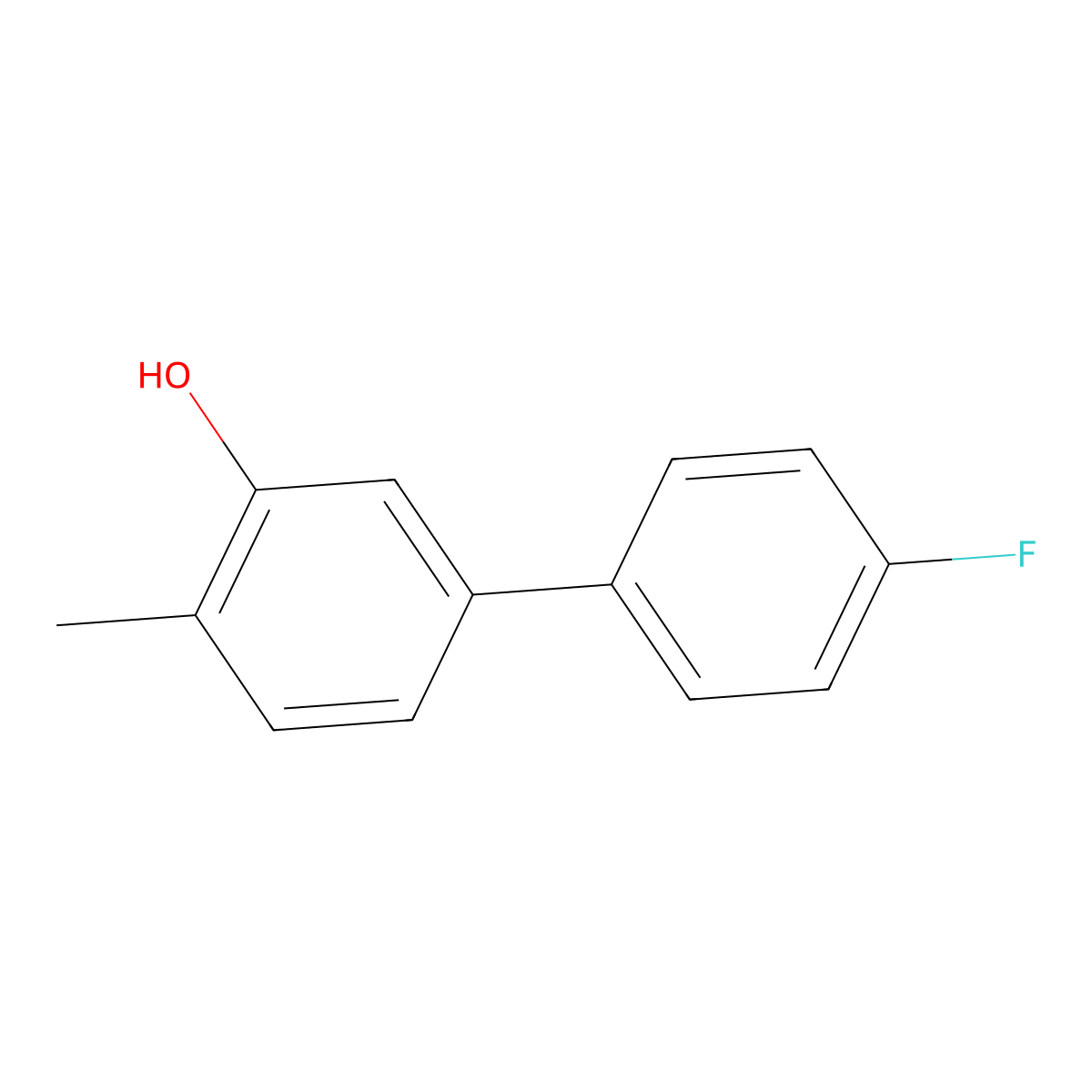 5-(4-Fluorophenyl)-2-methylphenol molecular structure, CAS 1261999-78-3