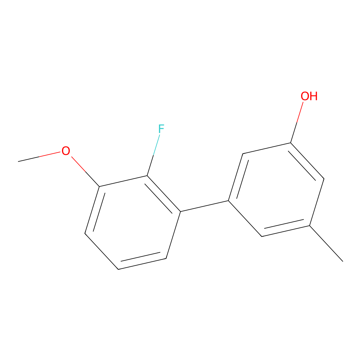 5-(2-Fluoro-3-methoxyphenyl)-3-methylphenol molecular structure, CAS 1261999-83-0