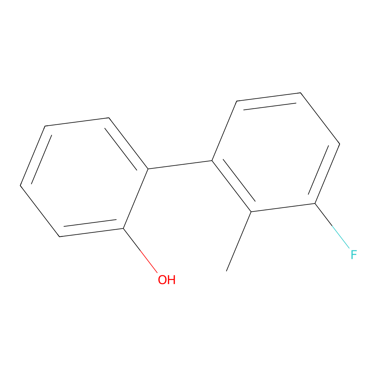 2-(3-Fluoro-2-methylphenyl)phenol molecular structure, CAS 1261999-92-1