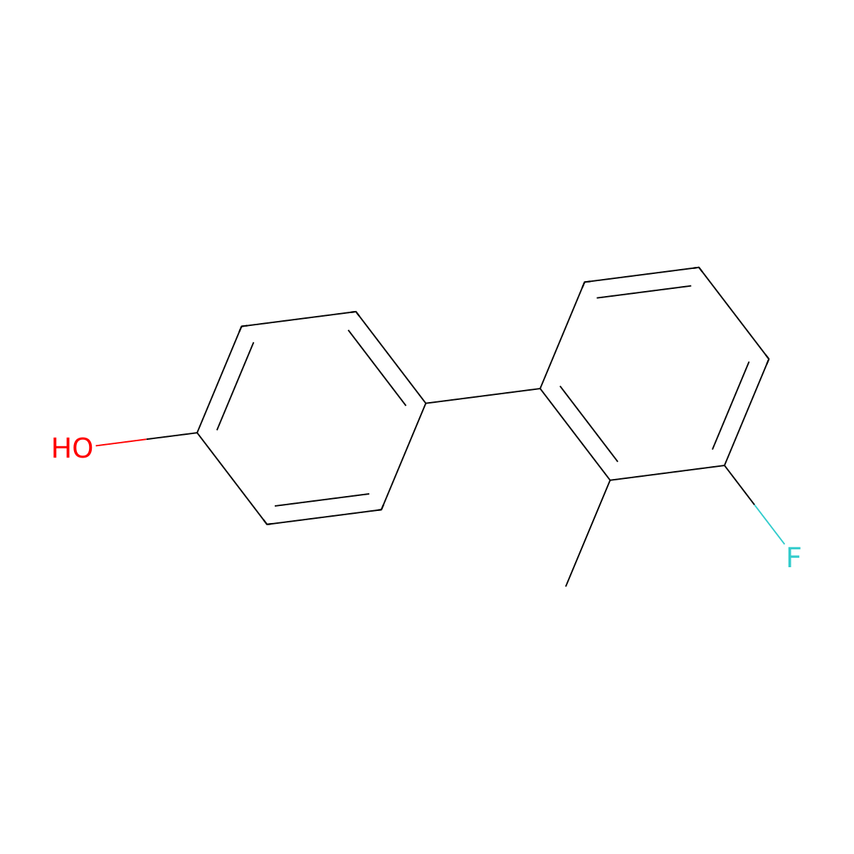 4-(3-Fluoro-2-methylphenyl)phenol molecular structure, CAS 1261999-96-5