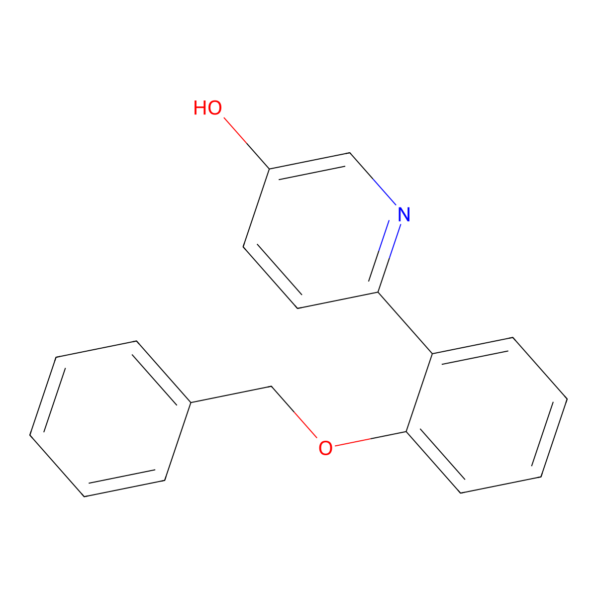 2-(2-Benzyloxyphenyl)-5-hydroxypyridine molecular structure, CAS 1261999-99-8