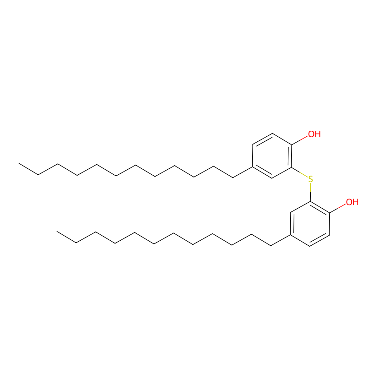 2,2'-Thiobis[4-dodecylphenol] molecular structure, CAS 1262-31-3