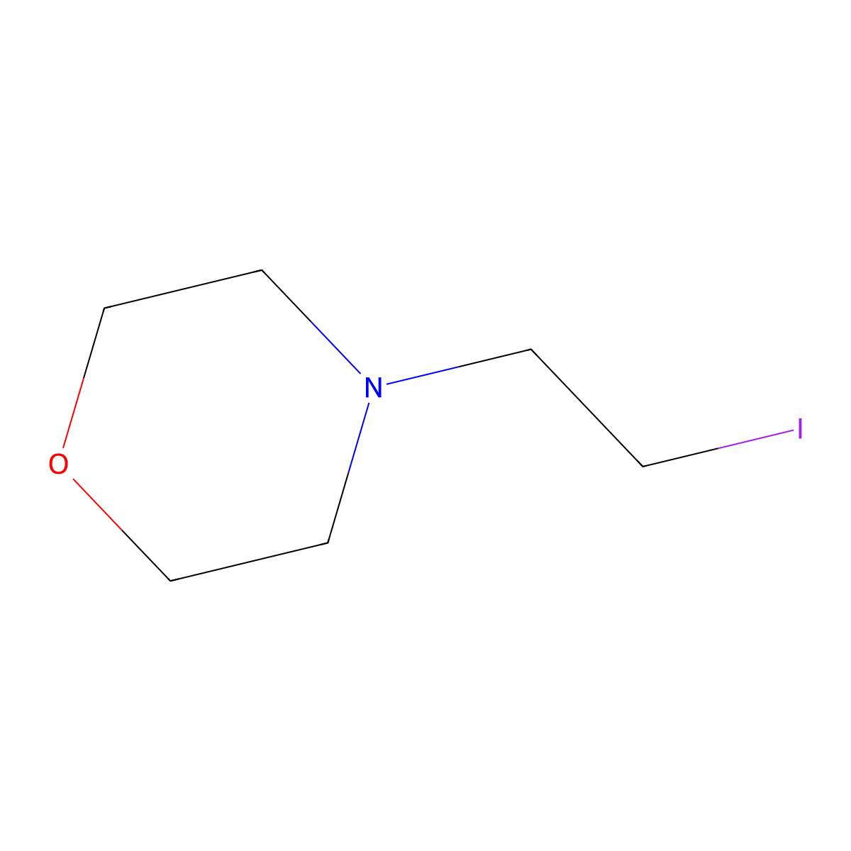 4-(2-Iodoethyl)morpholine molecular structure, CAS 126200-24-6