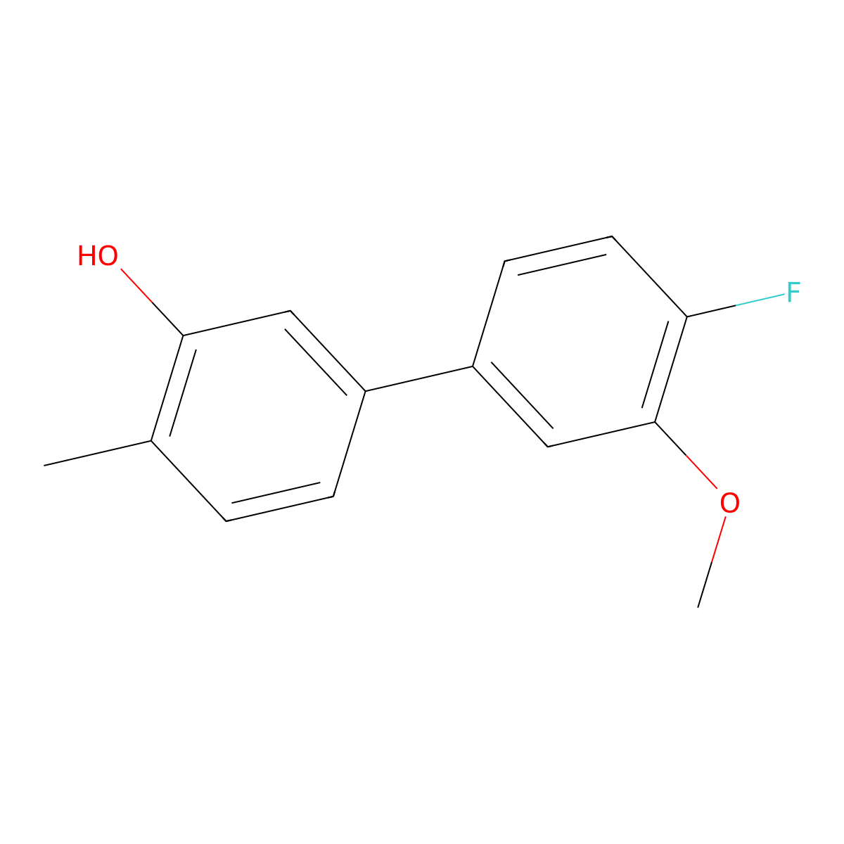 5-(4-Fluoro-3-methoxyphenyl)-2-methylphenol molecular structure, CAS 1262000-00-9