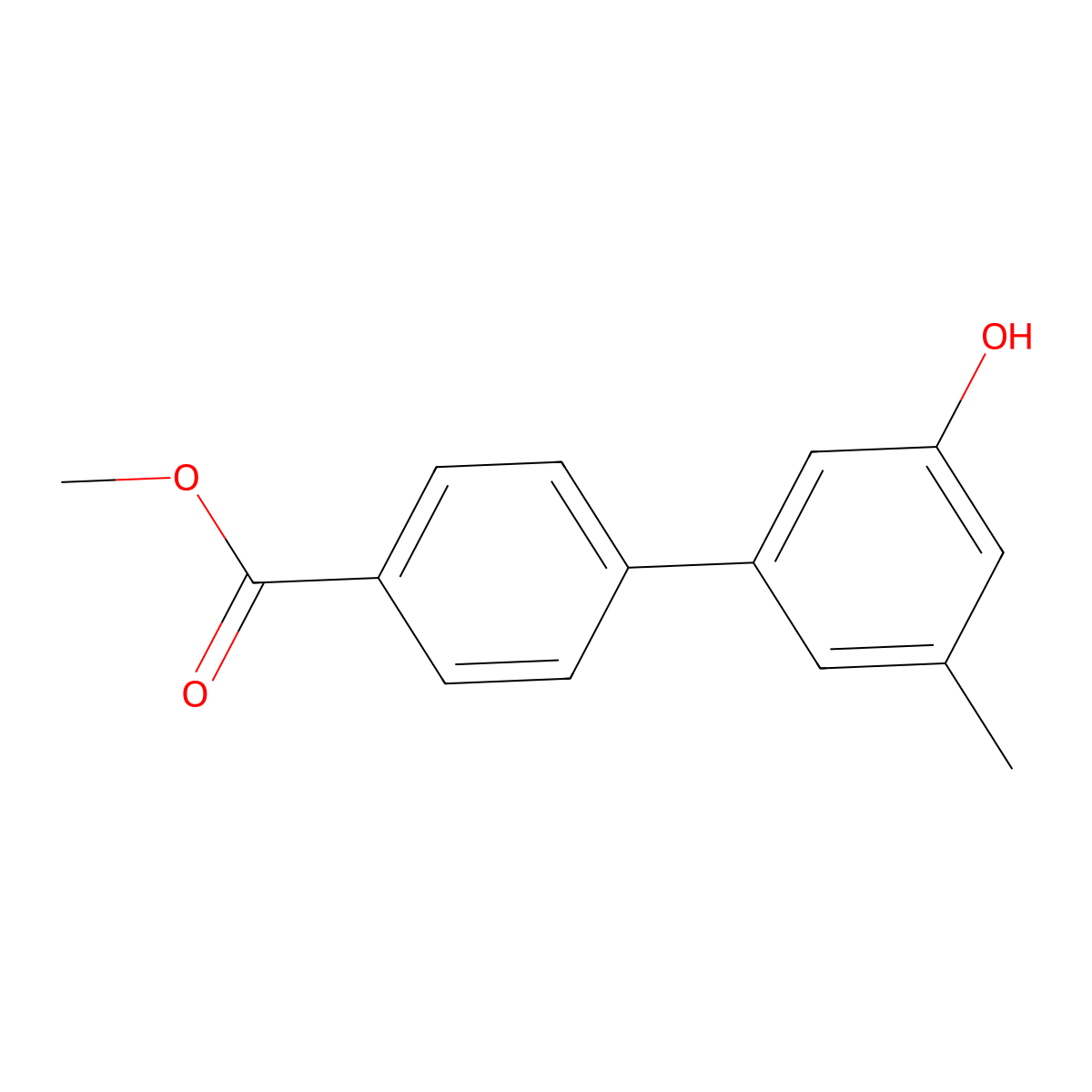 5-(4-Methoxycarbonylphenyl)-3-methylphenol molecular structure, CAS 1262000-11-2