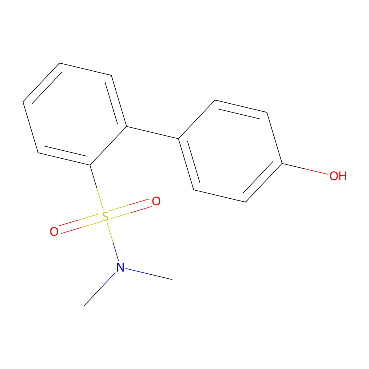 4-(2-N,N-Dimethylsulfamoylphenyl)phenol molecular structure, CAS 1262000-17-8