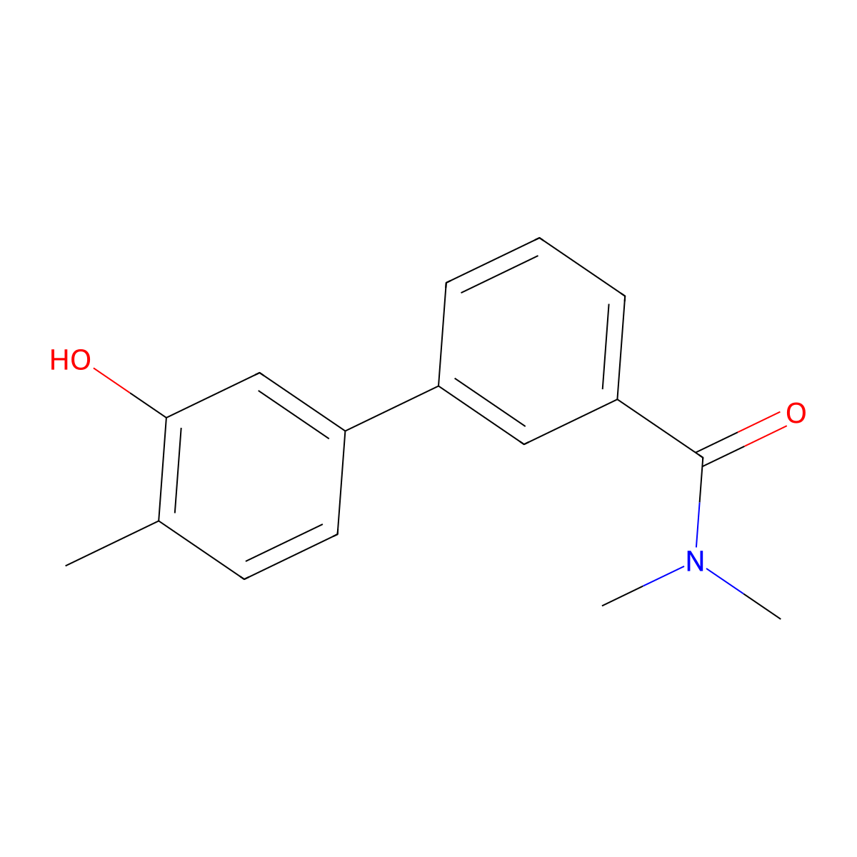 5-[3-(N,N-Dimethylaminocarbonyl)phenyl]-2-methylphenol molecular structure, CAS 1262000-20-3