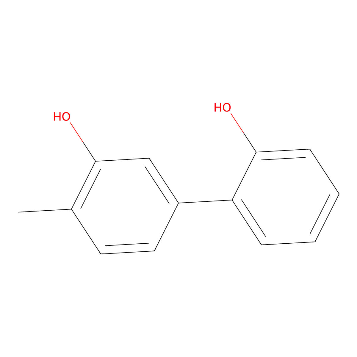 5-(2-Hydroxyphenyl)-2-methylphenol molecular structure, CAS 1262000-48-5