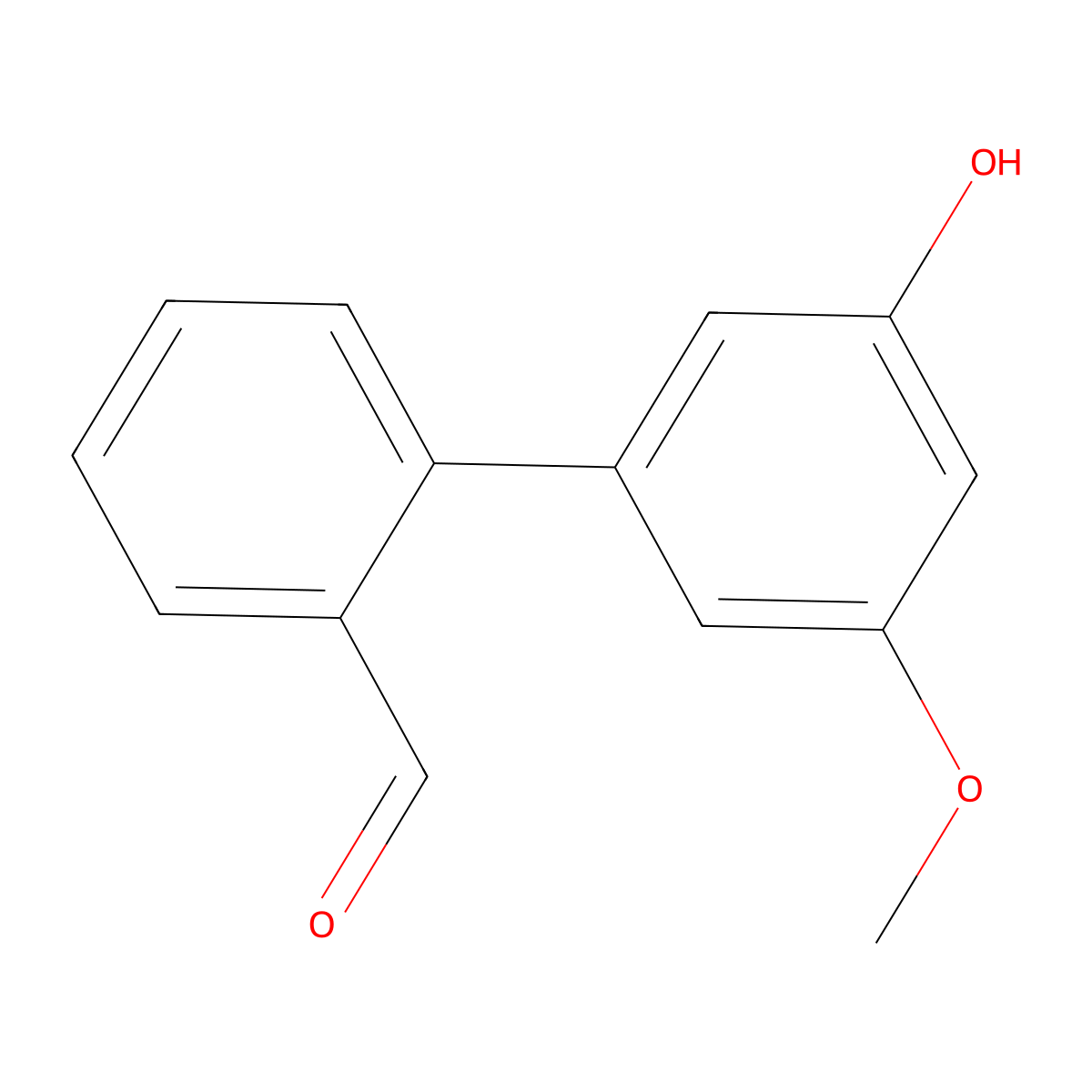 3'-Hydroxy-5'-methoxy[1,1'-biphenyl]-2-carbaldehyde molecular structure, CAS 1262000-49-6