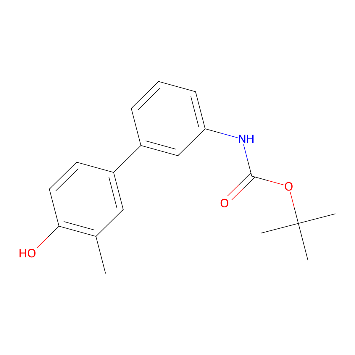 4-(3-BOC-Aminophenyl)-2-methylphenol molecular structure, CAS 1262000-60-1