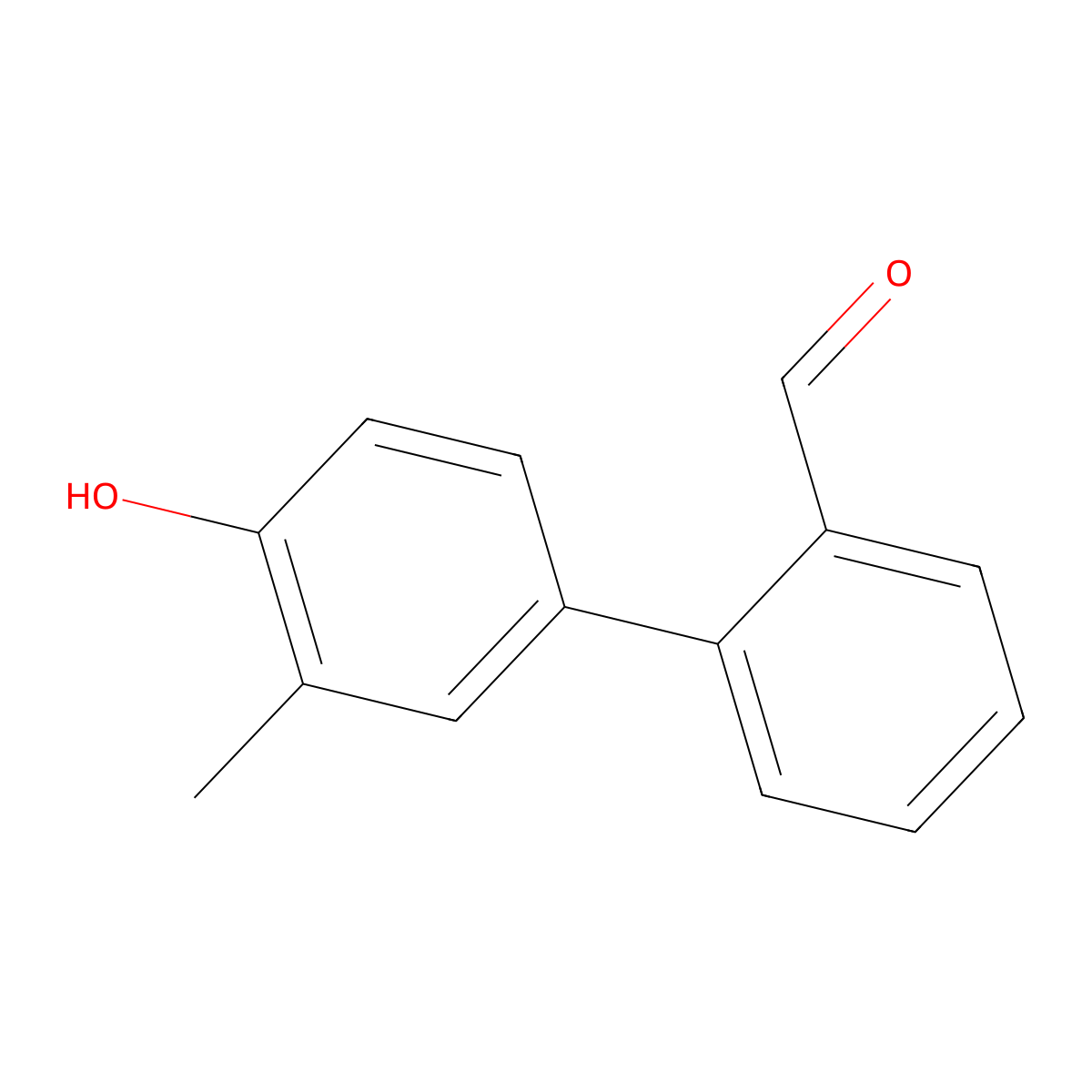 4-(2-Formylphenyl)-2-methylphenol molecular structure, CAS 1262000-63-4