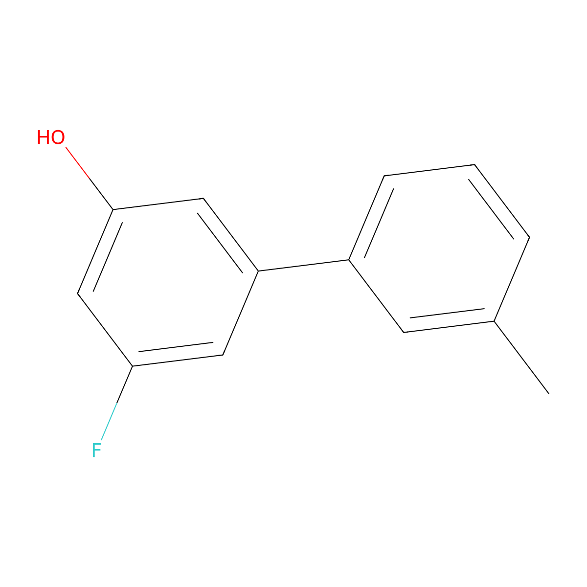 3-Fluoro-5-(3-methylphenyl)phenol molecular structure, CAS 1262000-69-0