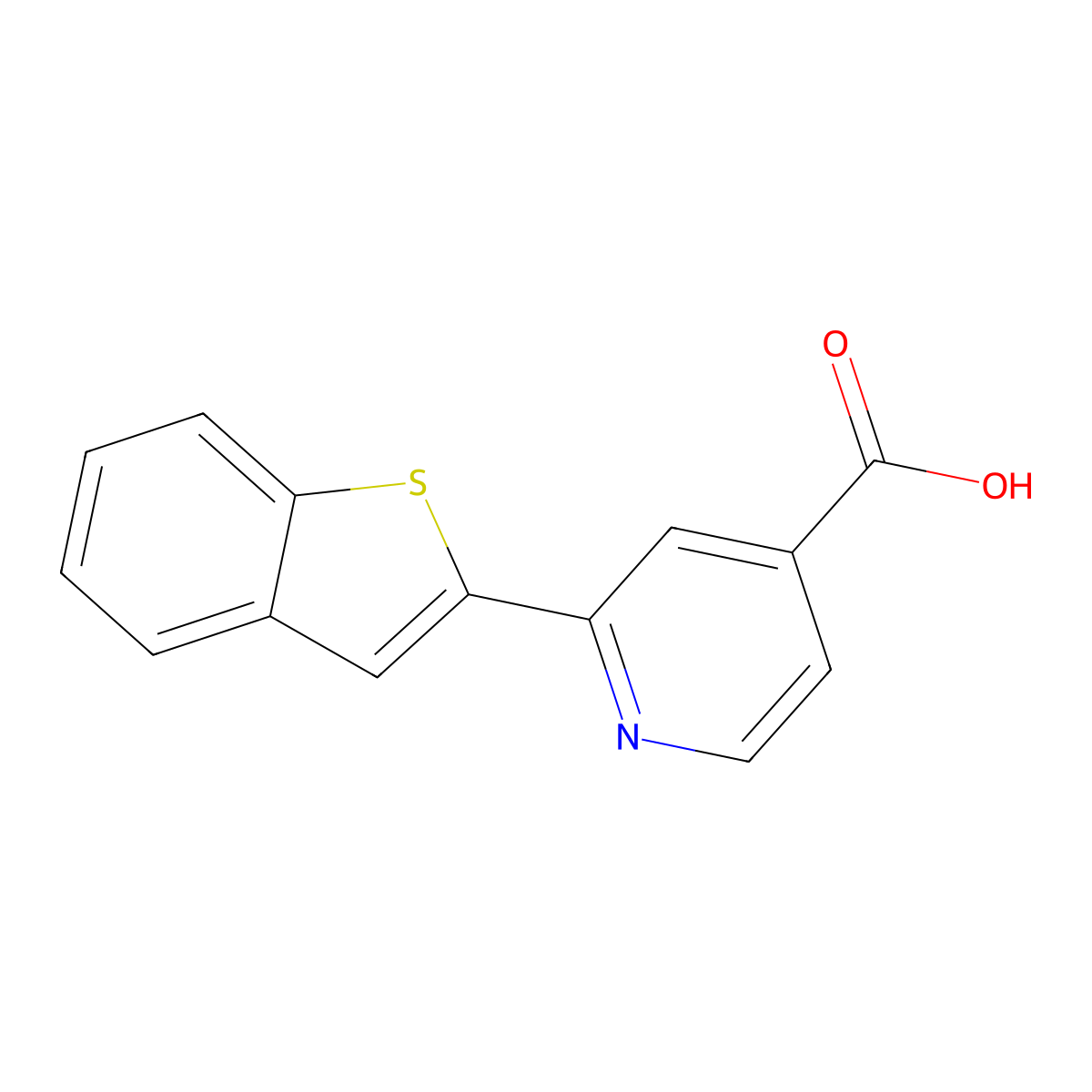 2-(Benzo[b]thiophen-2-yl)isonicotinic acid molecular structure, CAS 1262000-82-7