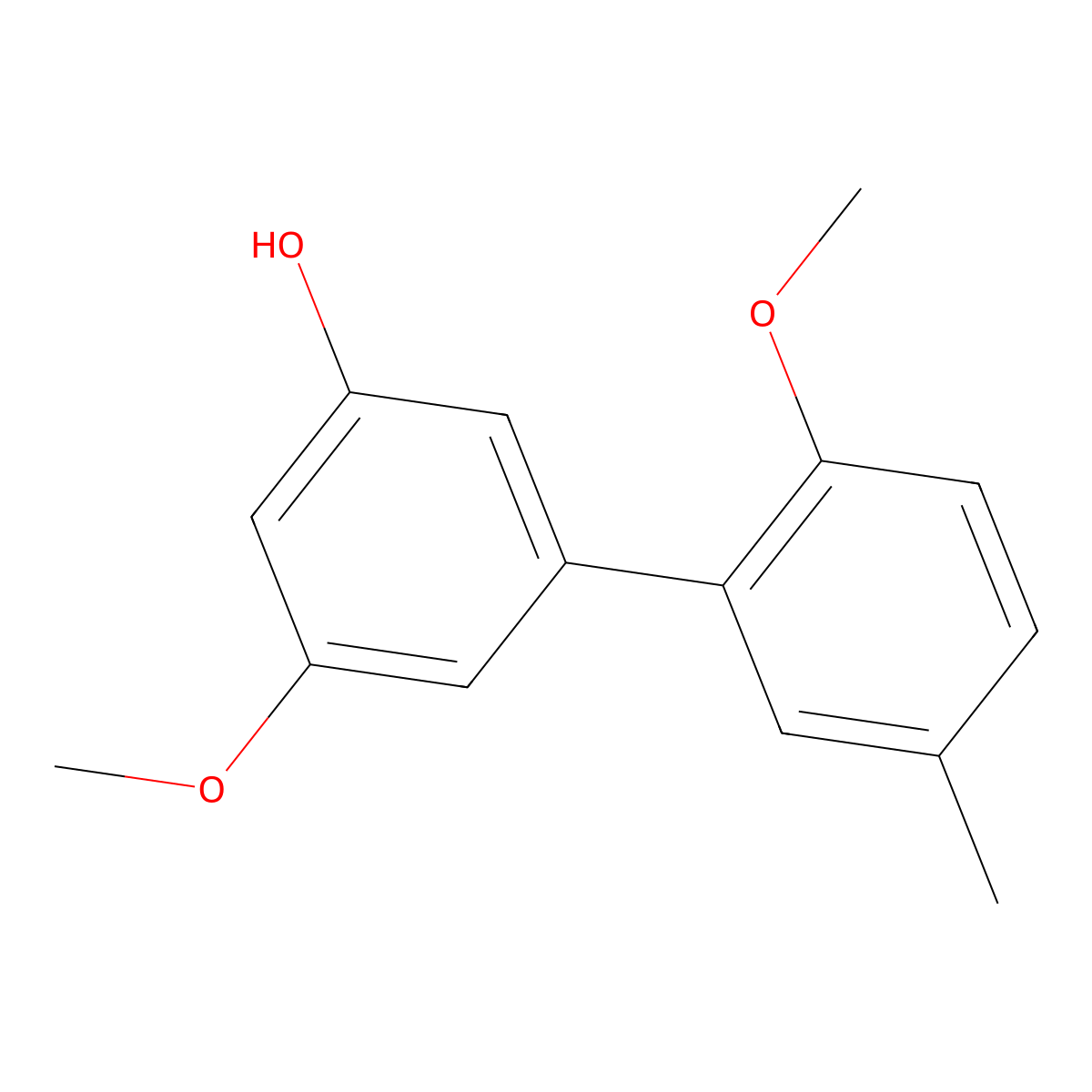 2',5-Dimethoxy-5'-methyl[1,1'-biphenyl]-3-ol molecular structure, CAS 1262000-95-2