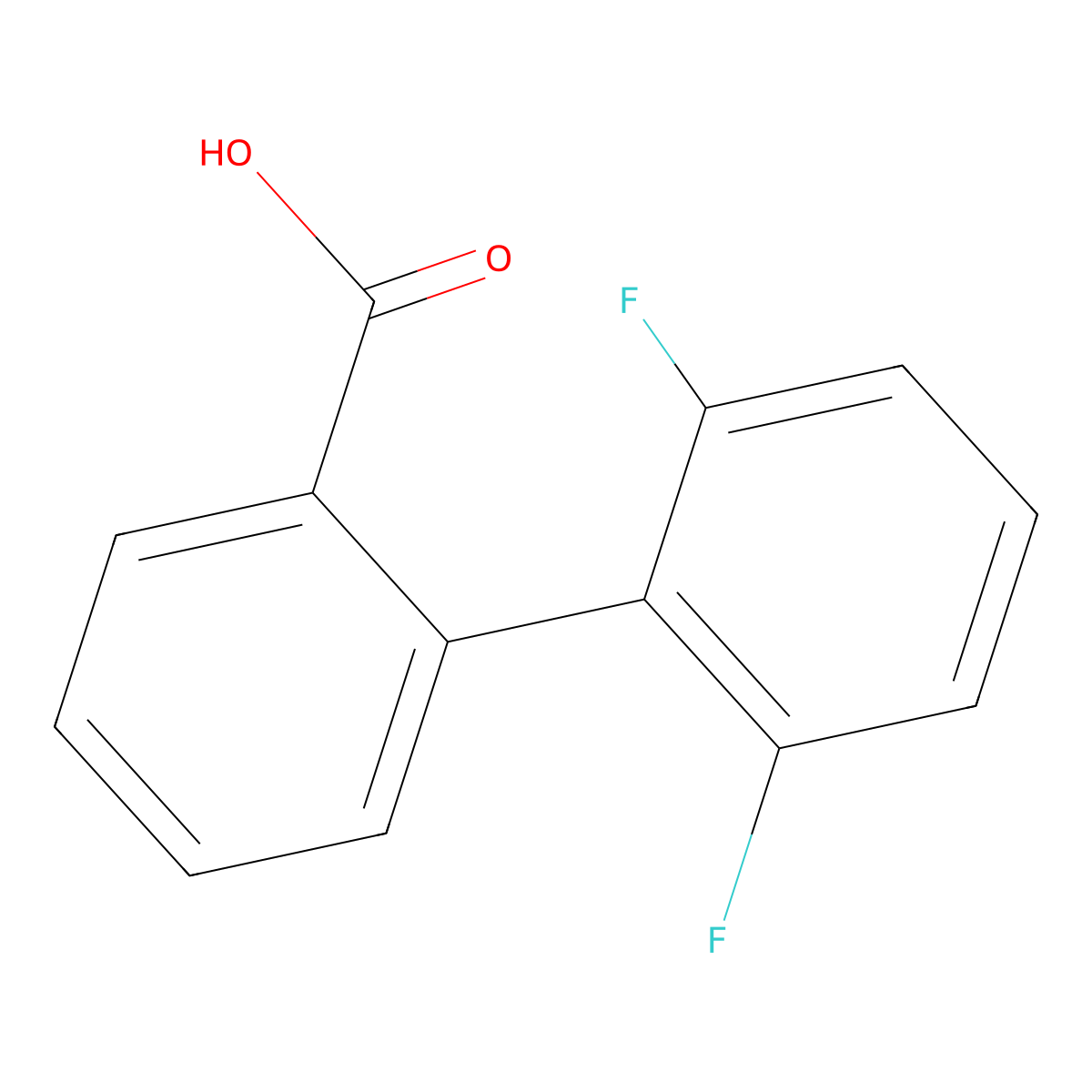 2-(2,6-Difluorophenyl)benzoic acid molecular structure, CAS 1262000-99-6