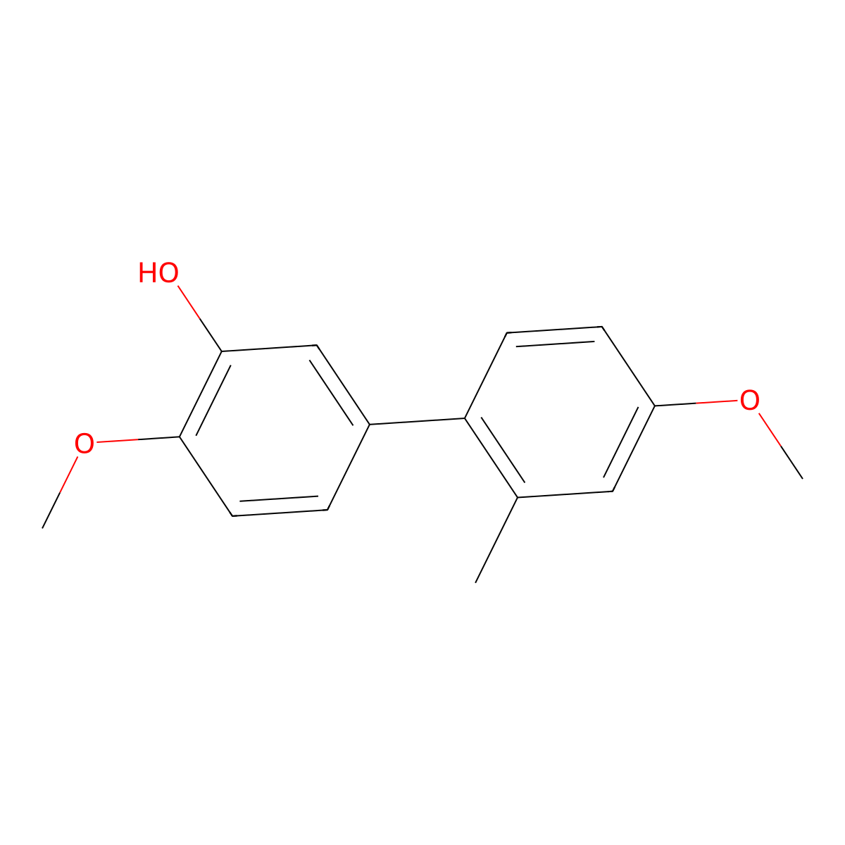 5-(4-Methoxy-2-methylphenyl)-2-methoxyphenol molecular structure, CAS 1262001-06-8