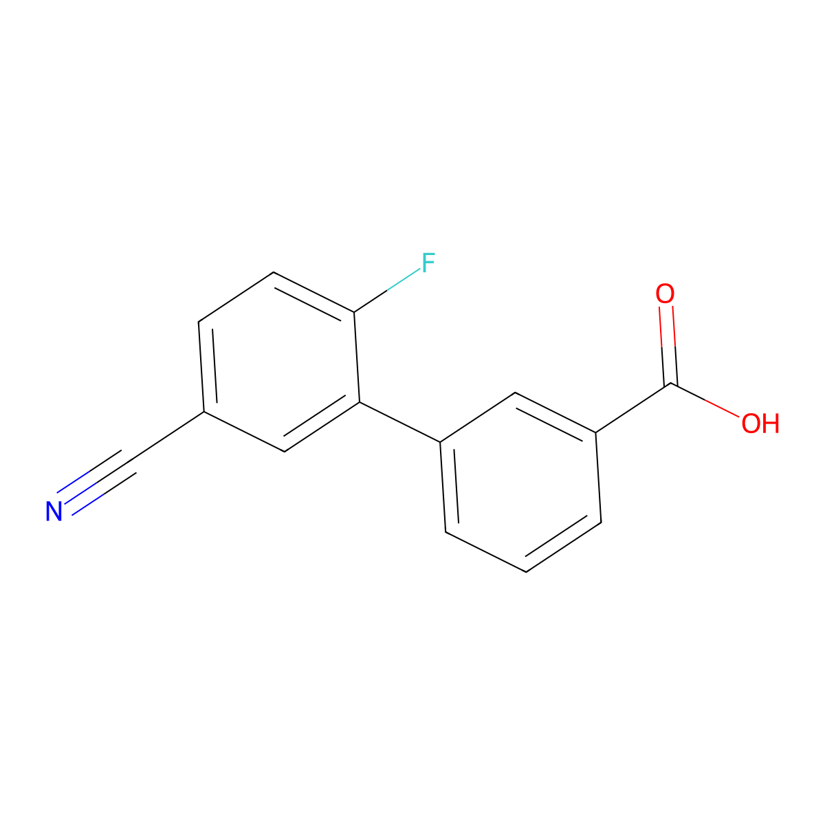 3-(5-Cyano-2-fluorophenyl)benzoic acid molecular structure, CAS 1262001-13-7
