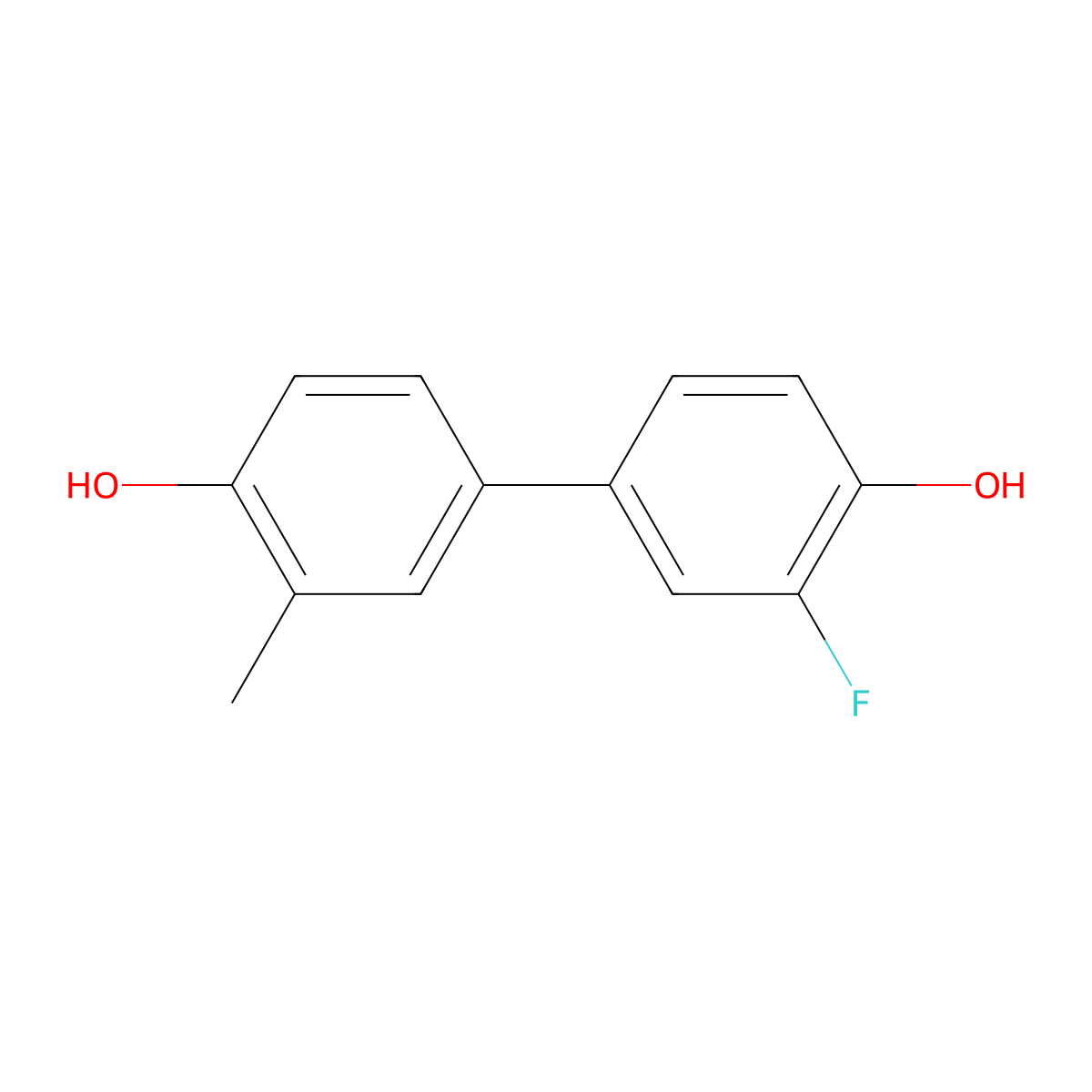 4-(3-Fluoro-4-hydroxyphenyl)-2-methylphenol molecular structure, CAS 1262001-22-8